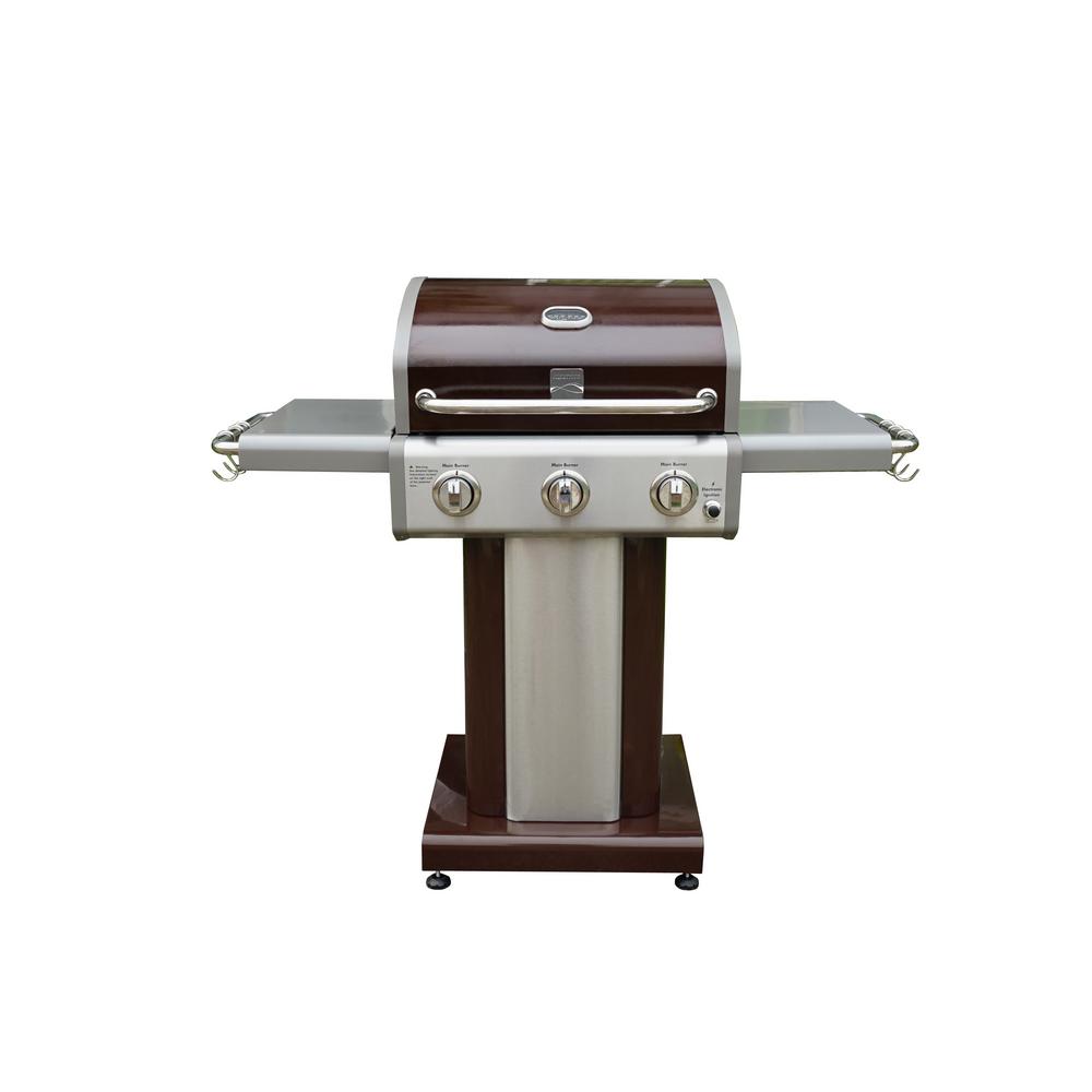 KENMORE 3 Burner Pedestal Grill In Mocha-PG-40304OOL - The Home Depot