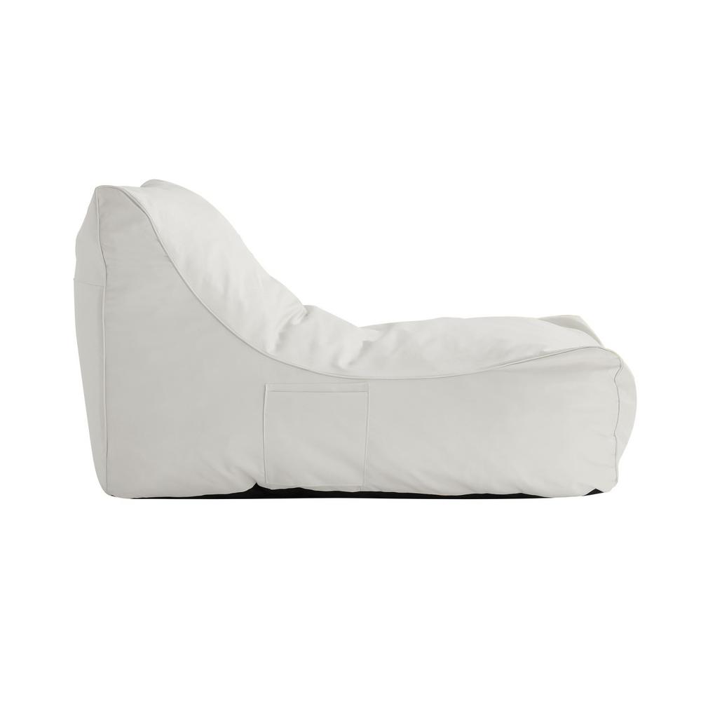 Loungie Resty White Nylon Bean Bag Chair Bb146 28we Hd The Home