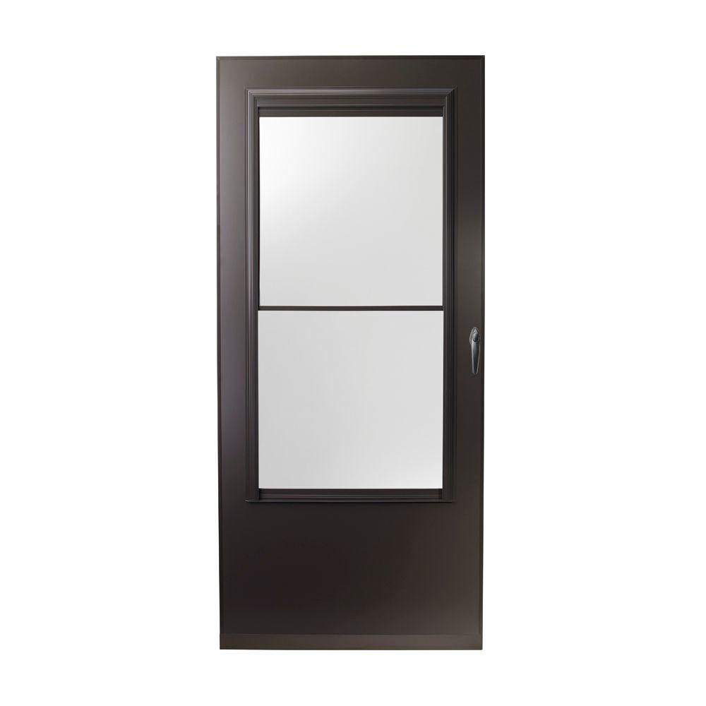 EMCO 32 in. x 80 in. 200 Series Bronze SelfStoring Storm DoorE2SS
