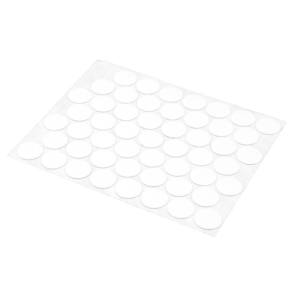 Hands On White Plastic Self Adhesive Screw Hole Cover 12 Pack