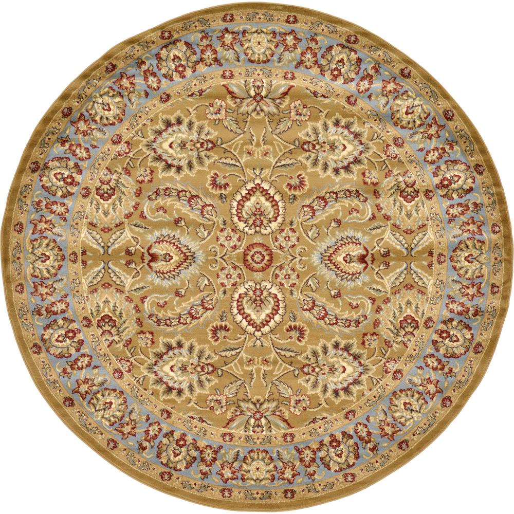 Unique Loom Agra Dark Yellow 8 ft. Round Area Rug3120314 The Home Depot