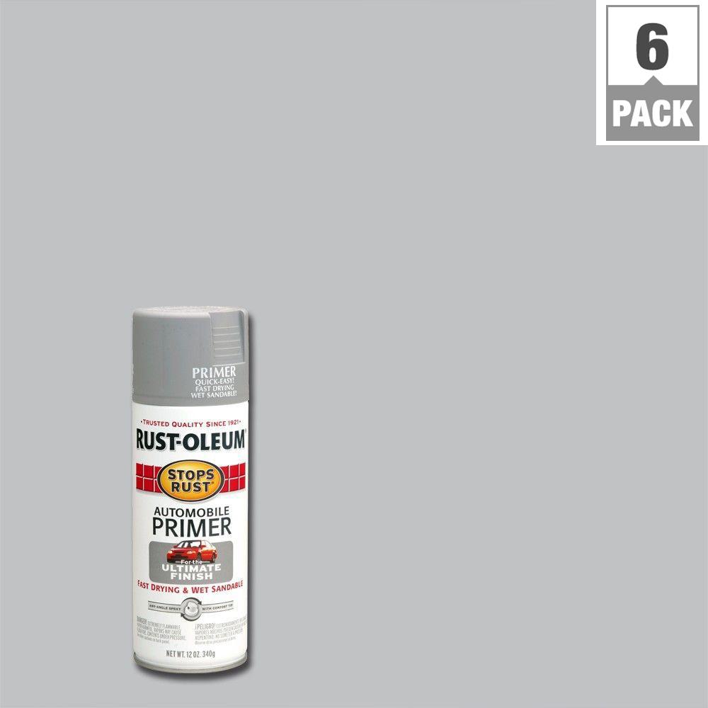 RustOleum Automotive 12 oz. Light Gray Sandable Primer Spray Paint (6
