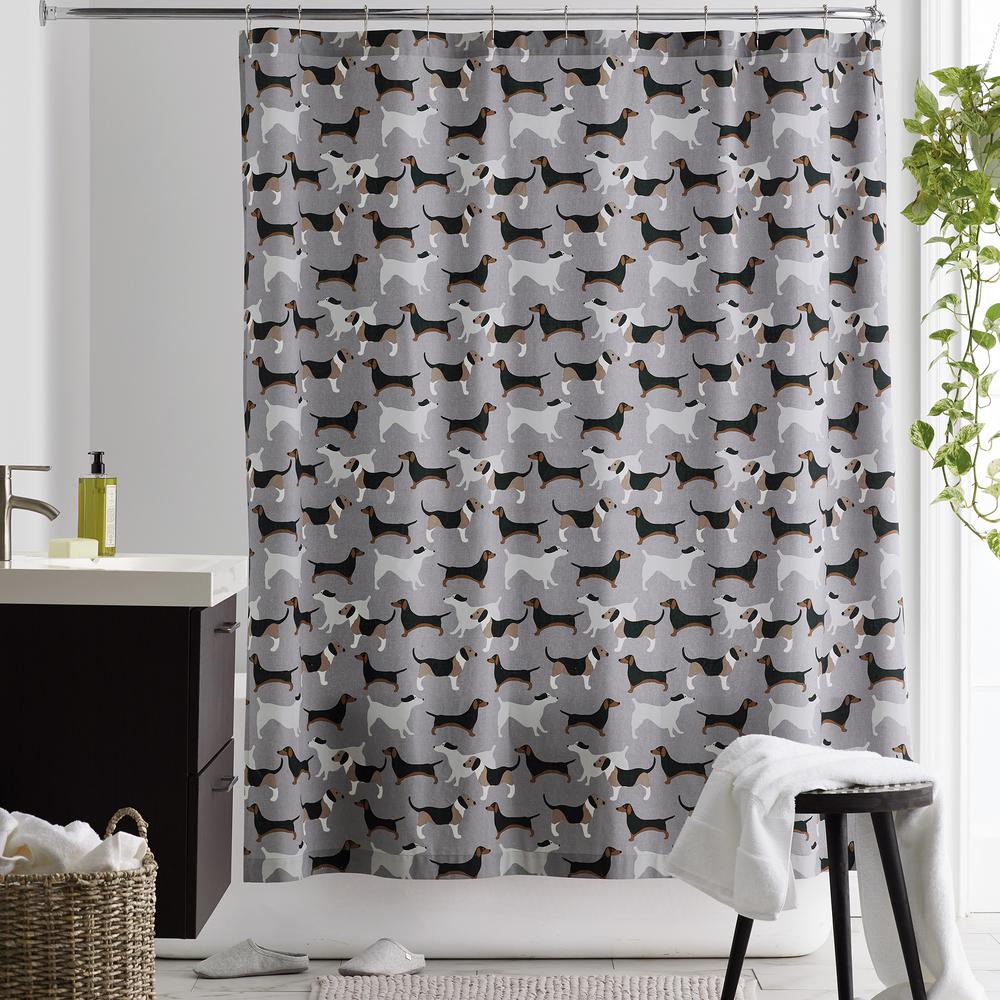 The Company Store Top Dog 72 In Cotton Percale Shower Curtain