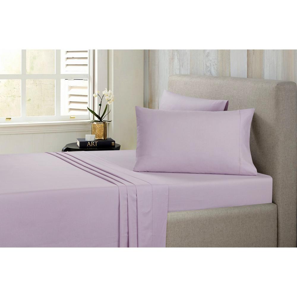 Nouvelle Home Solid Brushed 100 Cotton Mauve Morning Twin Sheet Set Nouvelle Home Solid Brushed 100 Cotton Mauve Morning Twin Sheet Set