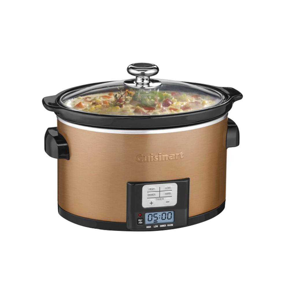 Cuisinart 3.5 Qt. Programmable Slow Cooker in Copper-PSC-350CPP - The Home Depot