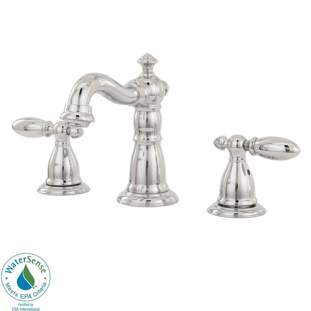 Delta Victorian 8 in. Widespread 2Handle HighArc Bathroom Faucet in