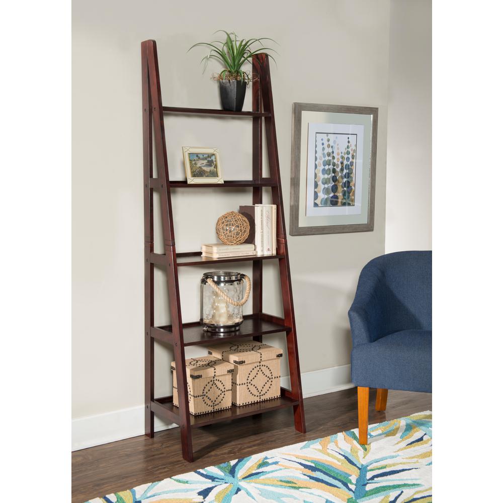Craig Acadia Espresso Ladder Bookshelf