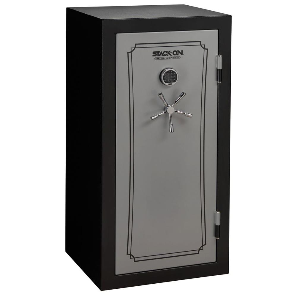 Extra Large Gun Safes The Home Depot 40 Gun Fire Water Safe With Electronic Lock Matte Black And Silver