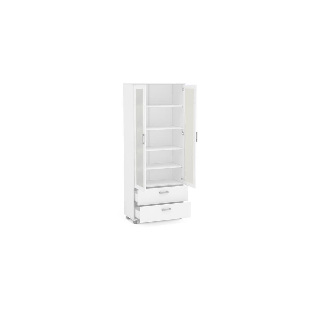 Quebec White China Cabinet With Glass Doors 23540005 The Home Depot