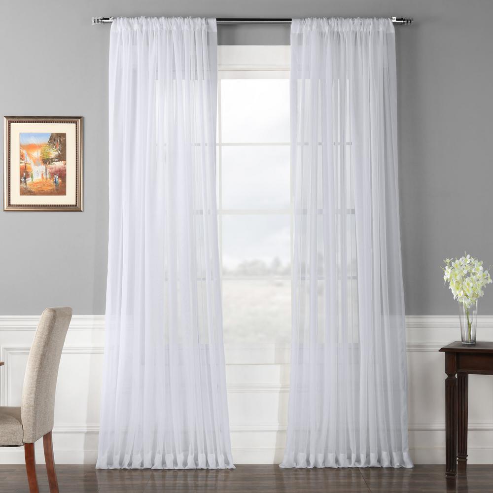 Exclusive Fabrics Furnishings Signature Double Wide White Sheer