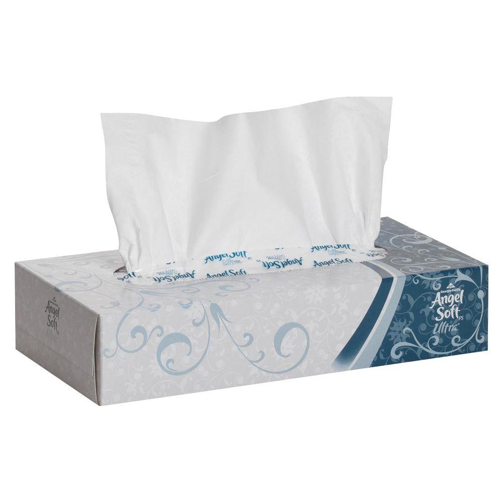 Angel Soft Ultra White Premium Facial Tissue 125 Sheets Per Box