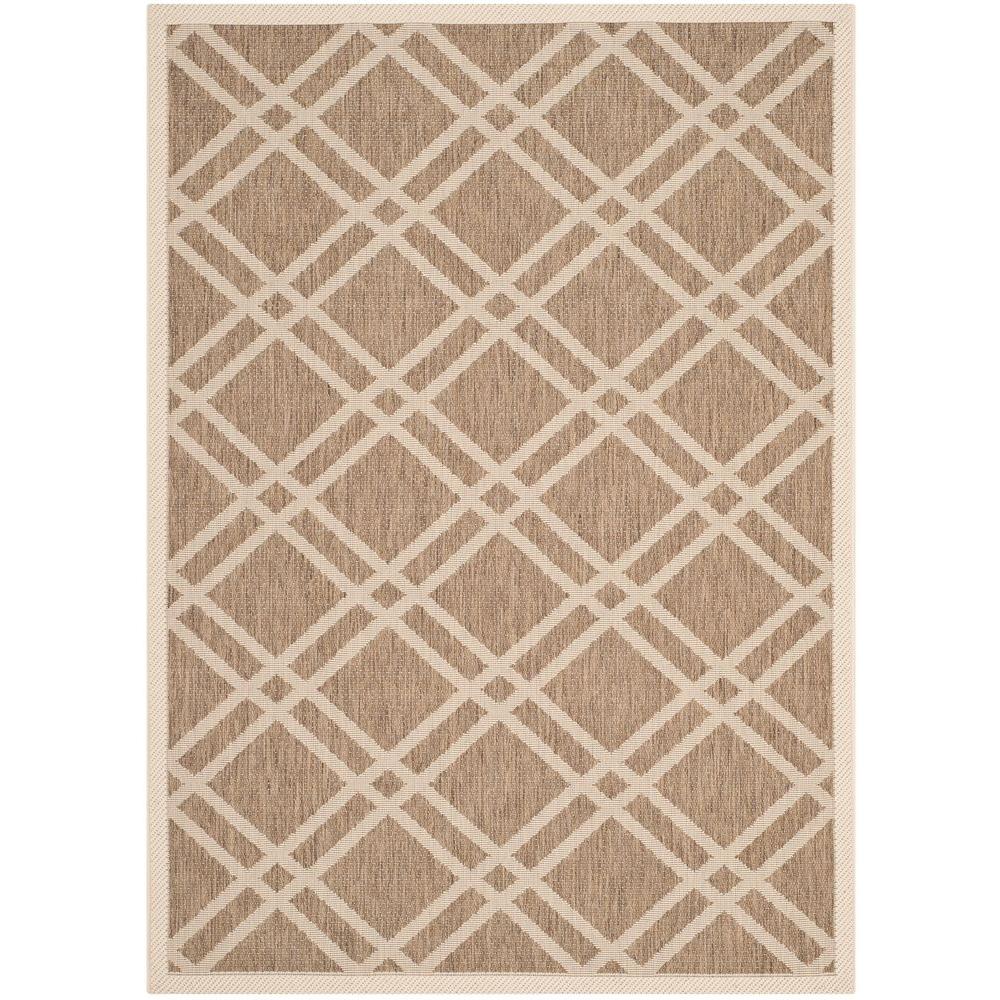 Safavieh Courtyard Brown/Bone 4 ft. x 6 ft. Indoor/Outdoor Area Rug