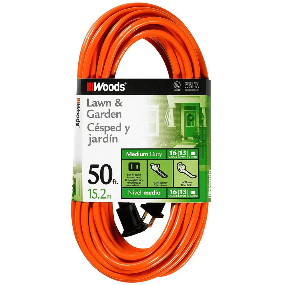 Woods 2978 SJTW 3-Outlet Extension Cord Beige Coleman Cable 9-Foot