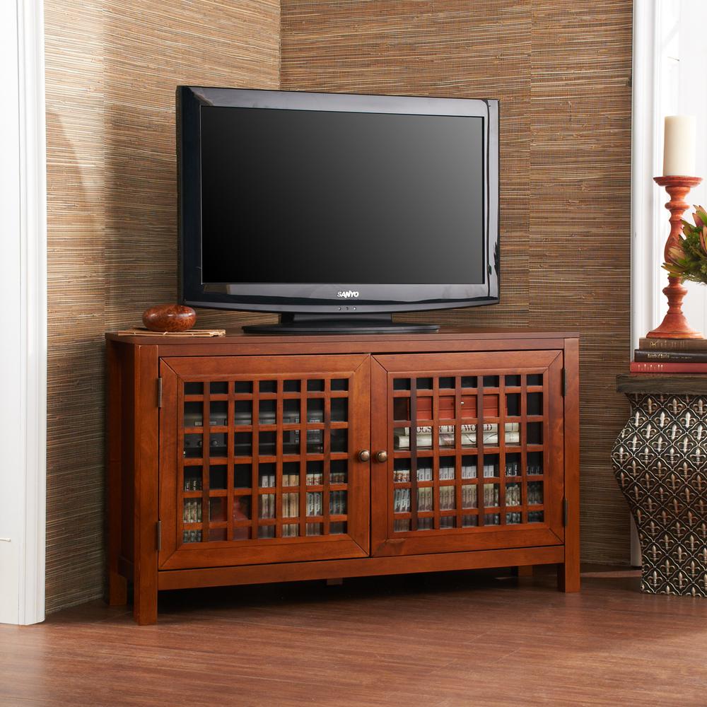 Southern Enterprises Narita Walnut Entertainment Center Ms9871