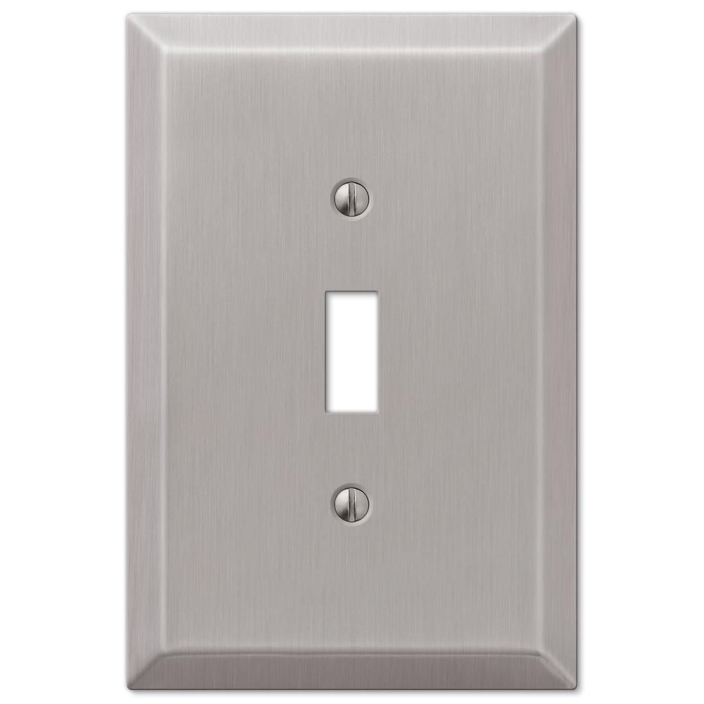 Brushed Nickel Light Switch Plates Wall Plates The Home Depot