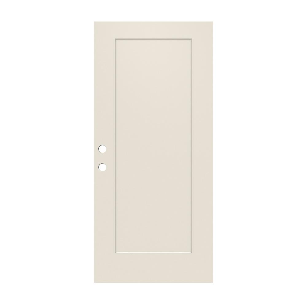 JELD-WEN 34 In. X 79 In. 1-Panel Craftsman Primed Steel Front Door Slab ...