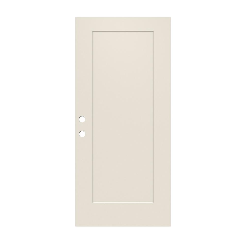 Jeld Wen 34 In X 79 In 1 Panel Craftsman Primed Steel Front Door