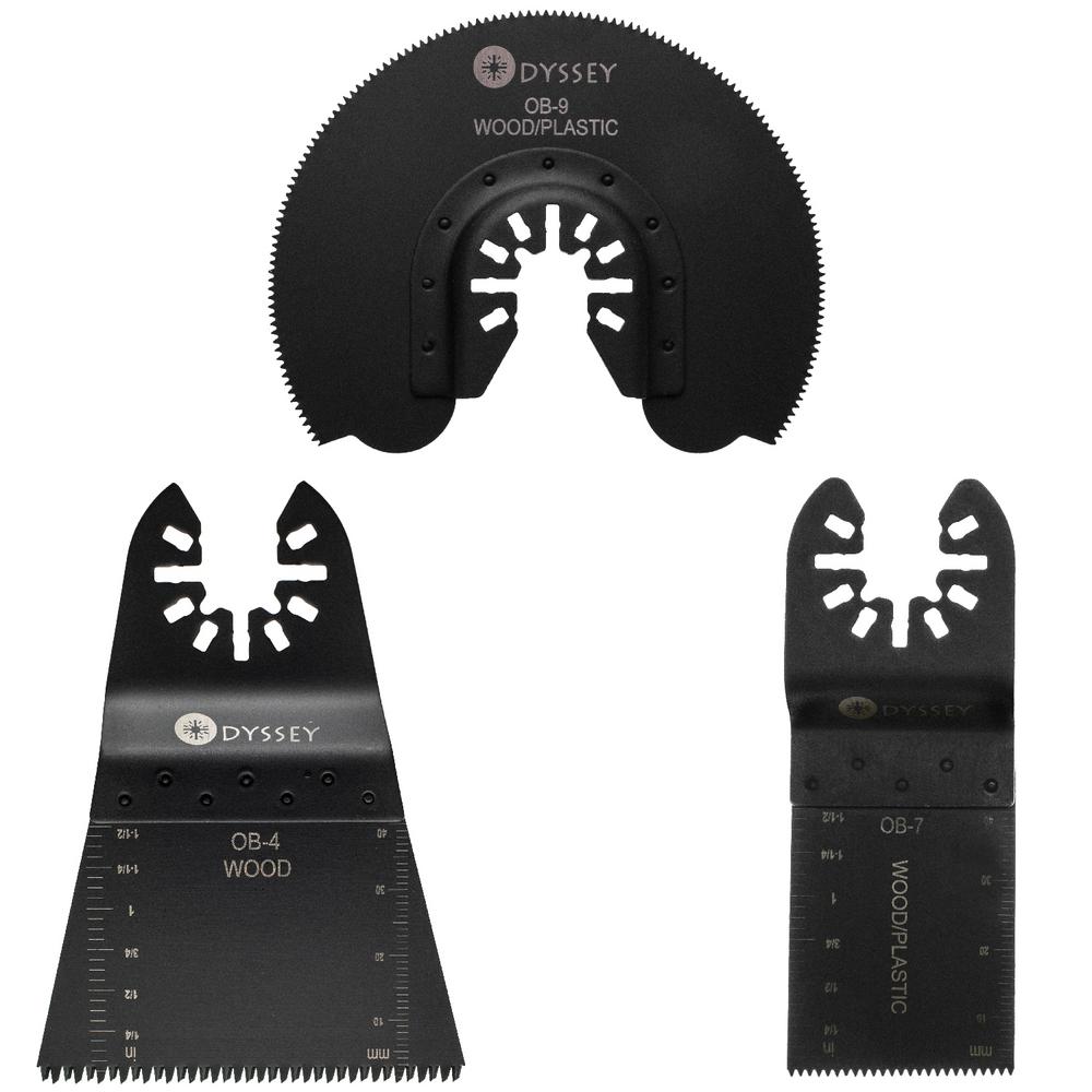 3pc Oscillating Multi Tool Circular Blade Set Porter Cable; Skil Compatible