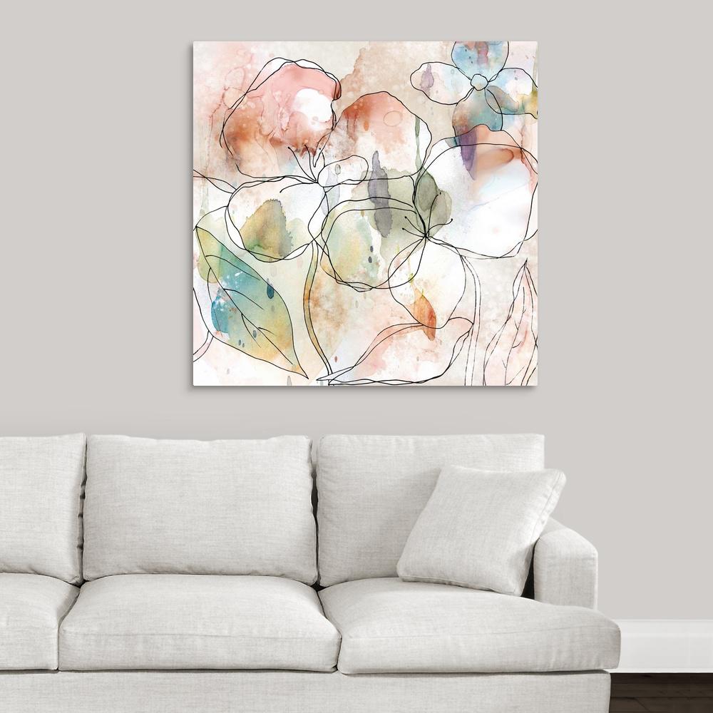 Greatbigcanvas Floral Flow I By Carol Robinson Canvas Wall Art 2525531 24 36x36 The Home Depot