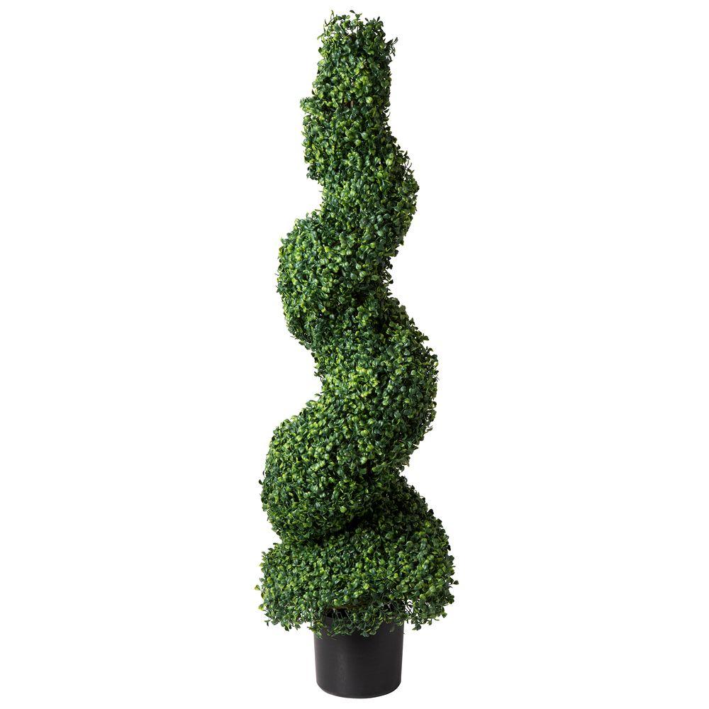 Romano 4 Ft Boxwood Spiral Topiary Tree 50 10002 R The Home Depot