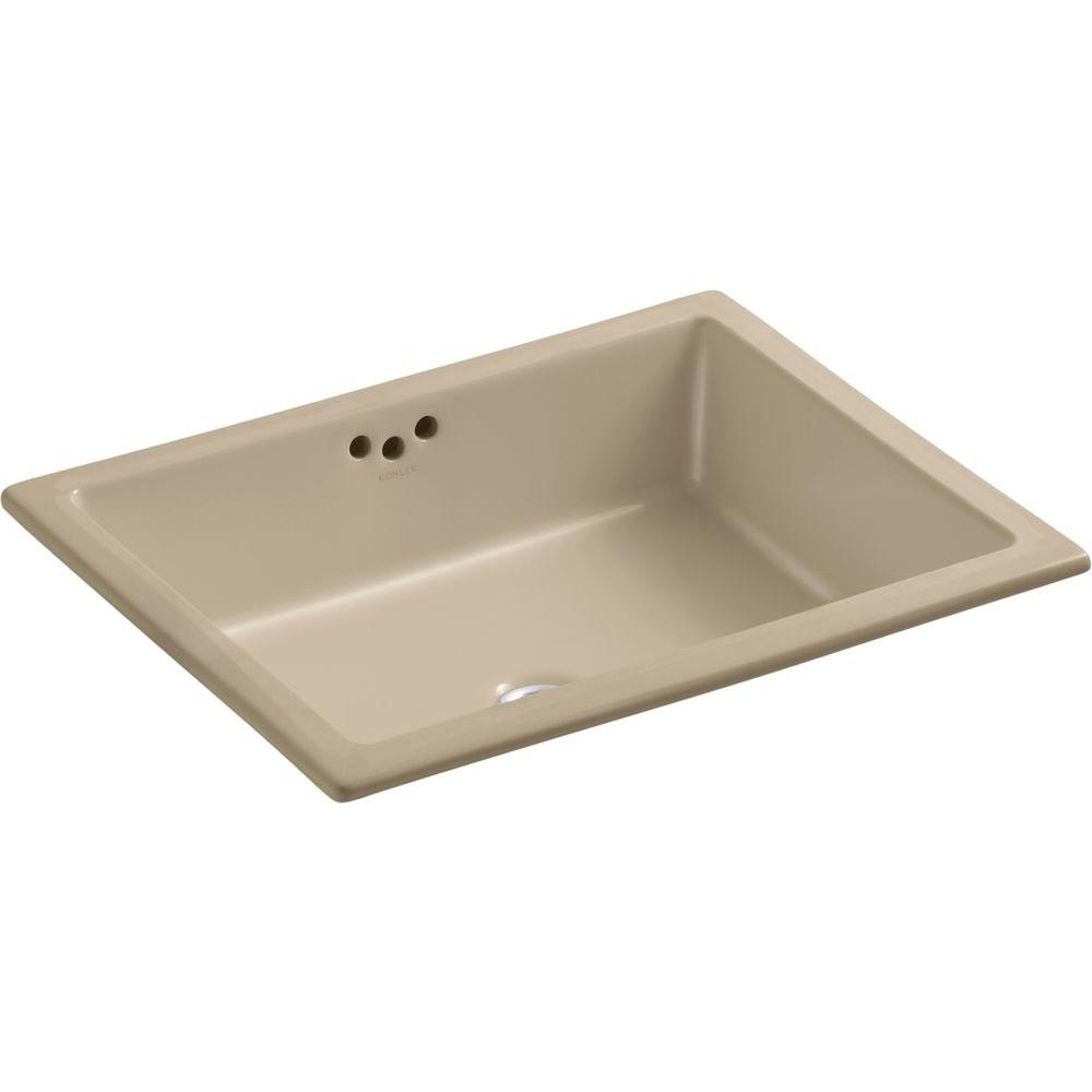 KOHLER Kathryn Vitreous China Undermount Bathroom Sink in Mexican Sand