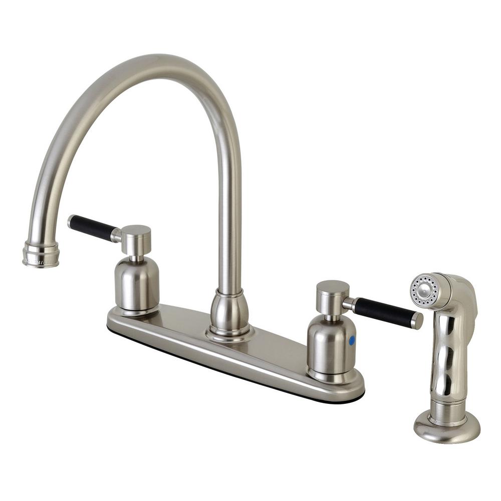 Kingston Brass Modern 2Handle High Arc Standard Kitchen Faucet with