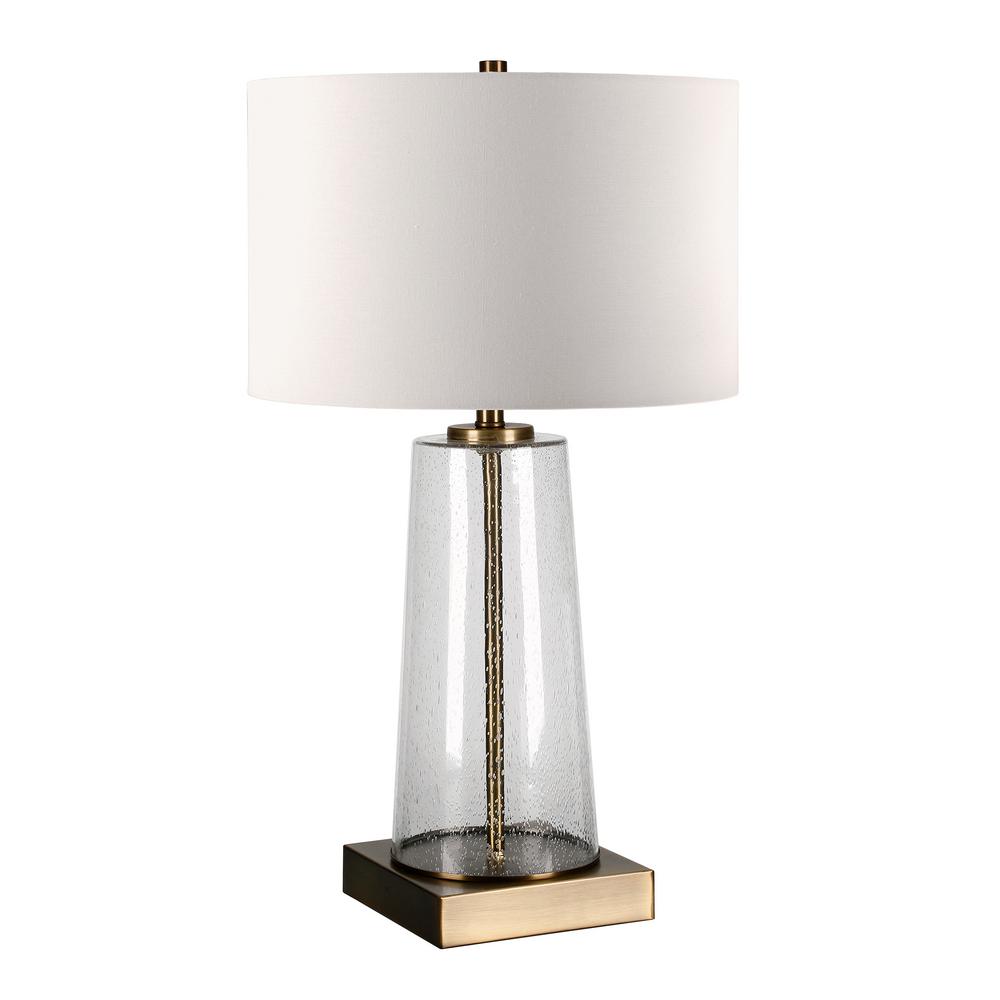 Meyer&Cross Dax 25-1/8 in. Tapered Seeded Glass Brass Accent Table Lamp ...