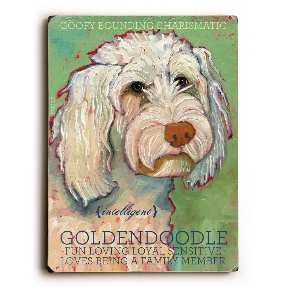 9 In X 12 In Goldendoodle By Ursula Dodge Printed Wall Art