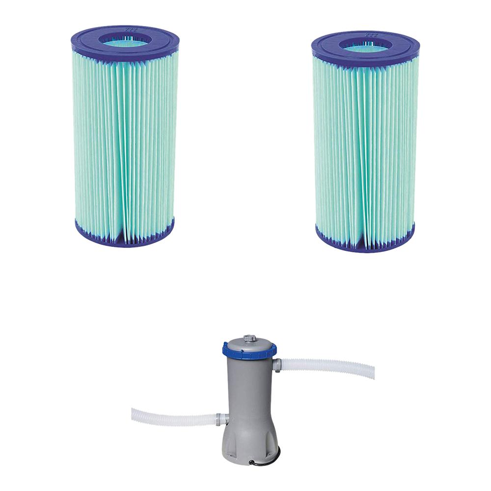 UPC 193802057867 product image for Bestway 1000 GPH Above Ground Pool Cartridge Filter System with Pump & 4.2 in. d | upcitemdb.com