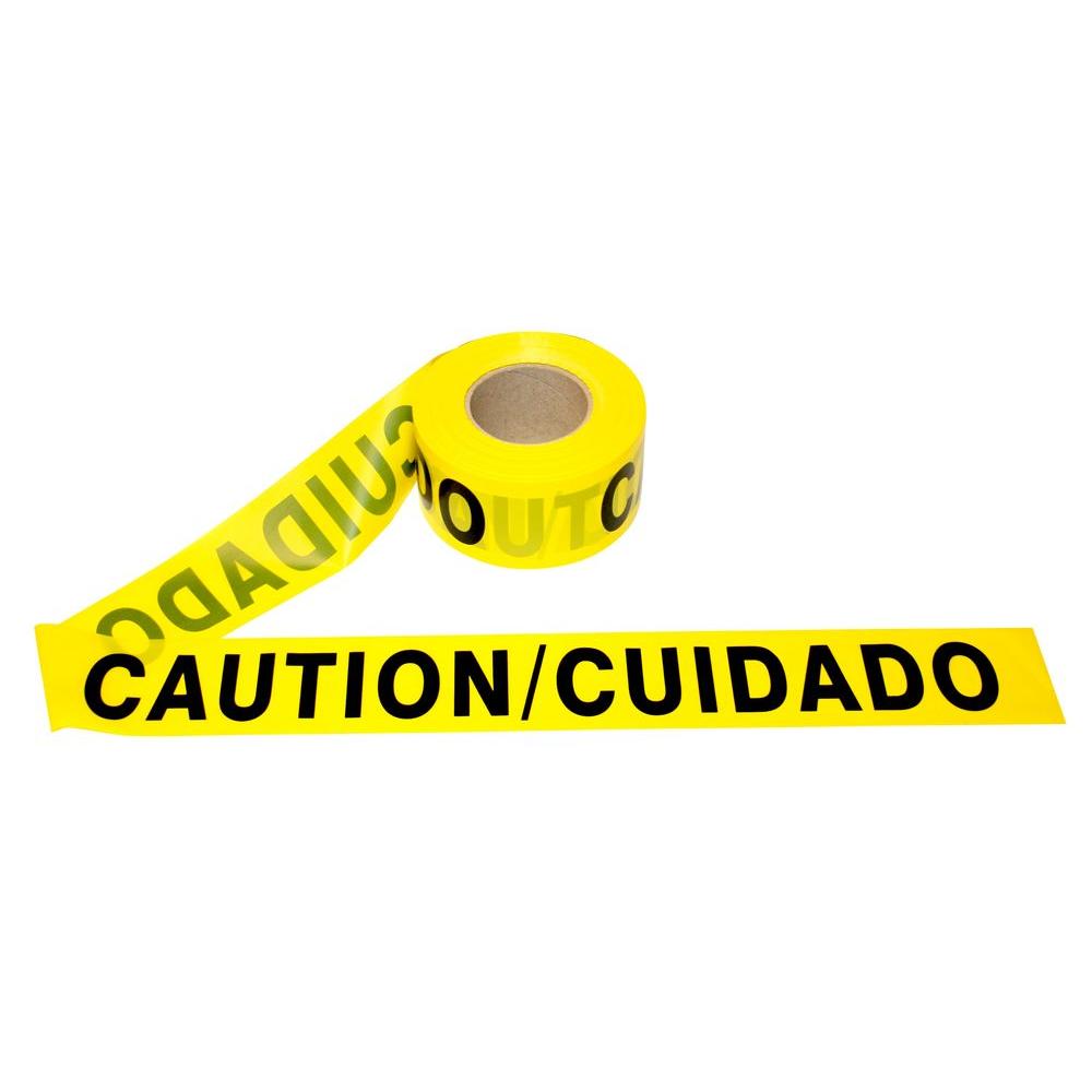 HDX 3 in. x 1000 ft. Caution Tape in Yellow711012HD The Home Depot