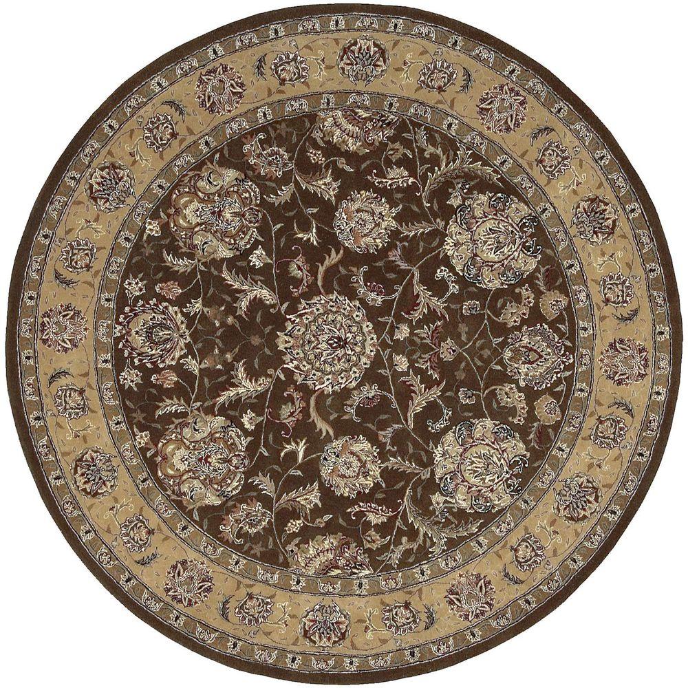 Anji Mountain Kerala Natural Brown Jute 6 ft. x 6 ft. Round Area Rug ...