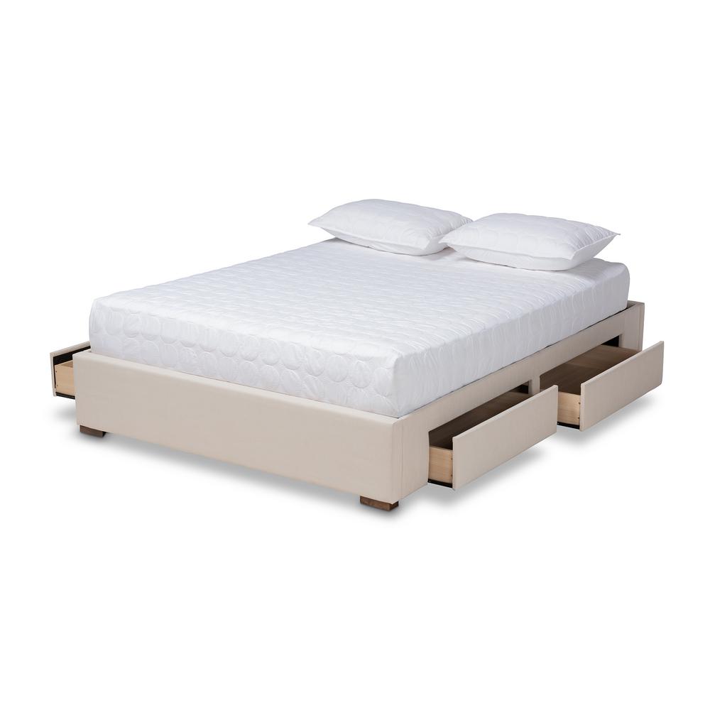 Baxton Studio Leni Beige Queen Platform Storage Bed Frame 157 9585 Hd The Home Depot - Beige Queen Bed Frame With Storage Baxton Studio Leni Beige Queen Platform Storage Bed Frame 157 9585 Hd The Home Depot - Beige Queen Bed Frame With Storage