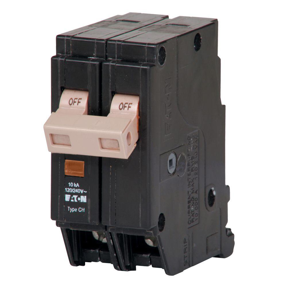 10 kAIC GFCI 15A 120//240V 2P Eaton CH215GFT Breaker Type CH