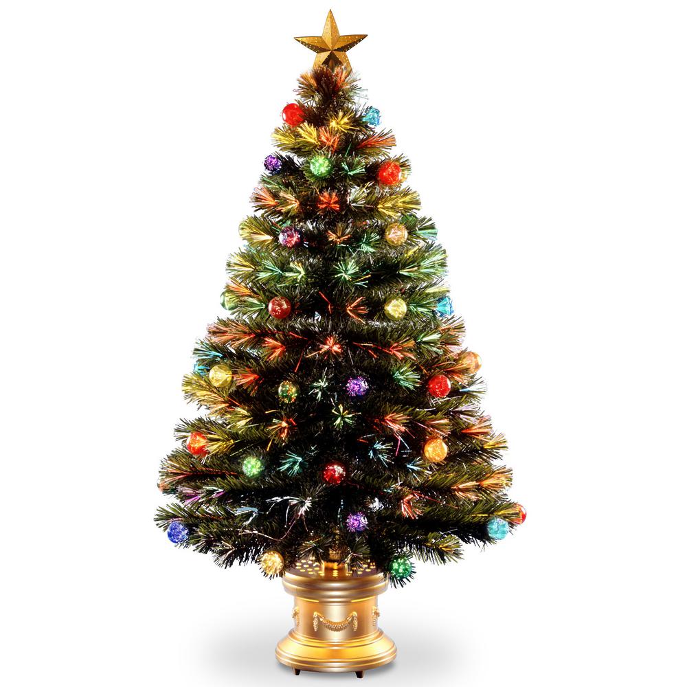 National Tree Company 4 Ft Fiber Optic Fireworks Artificial Christmas   Greens National Tree Company Fiber Optic Christmas Trees Szox7 100l 48 64 1000 