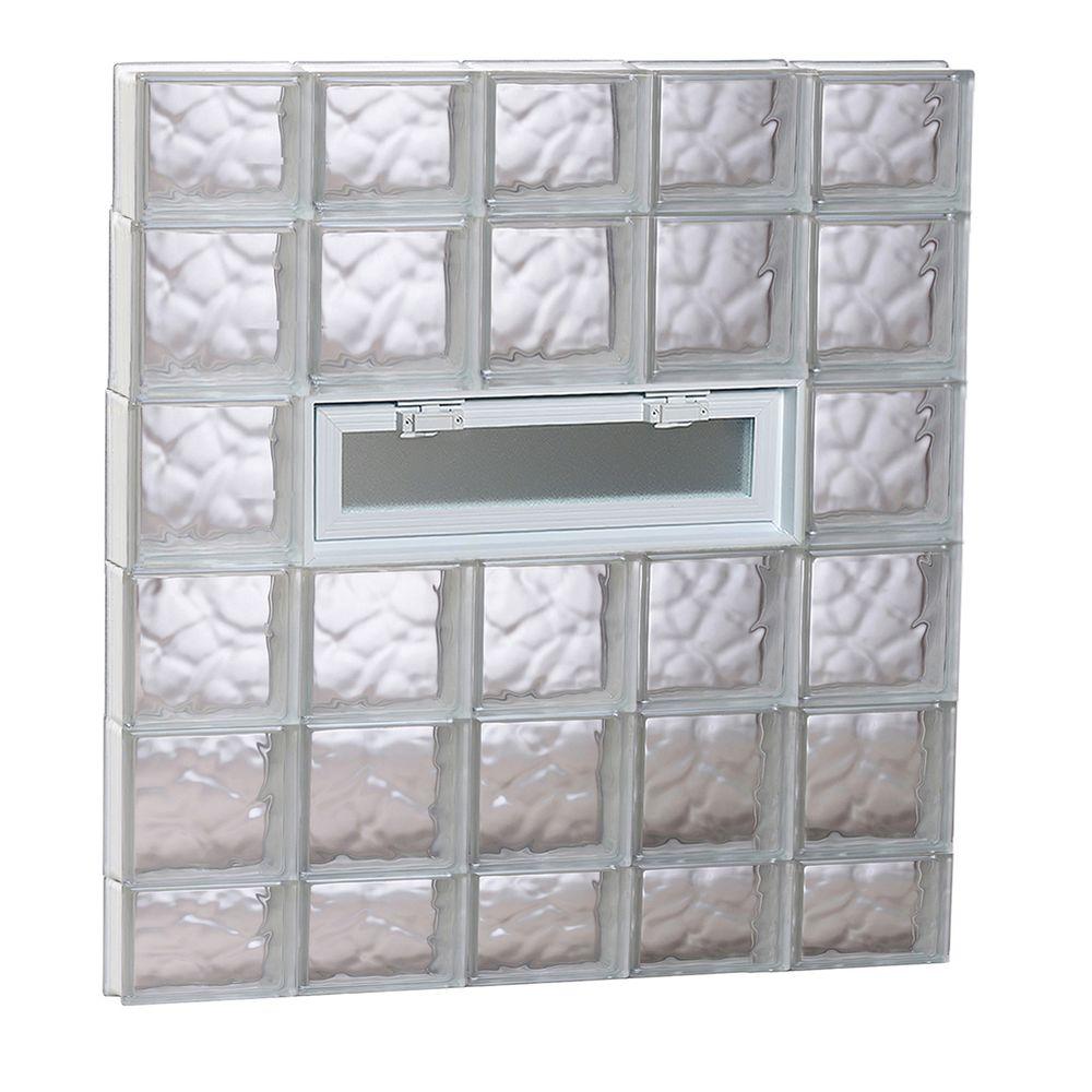 Clearly Secure 38.75 in. x 42.5 in. x 3.125 in. Frameless Wave Pattern