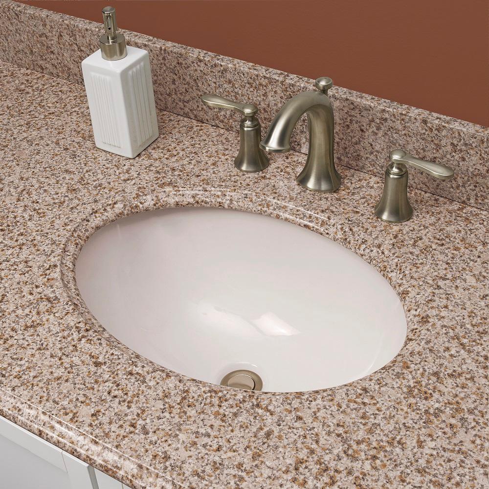 Beige Bathroom Vanity Tops, Granite Double Sink Vanity Top