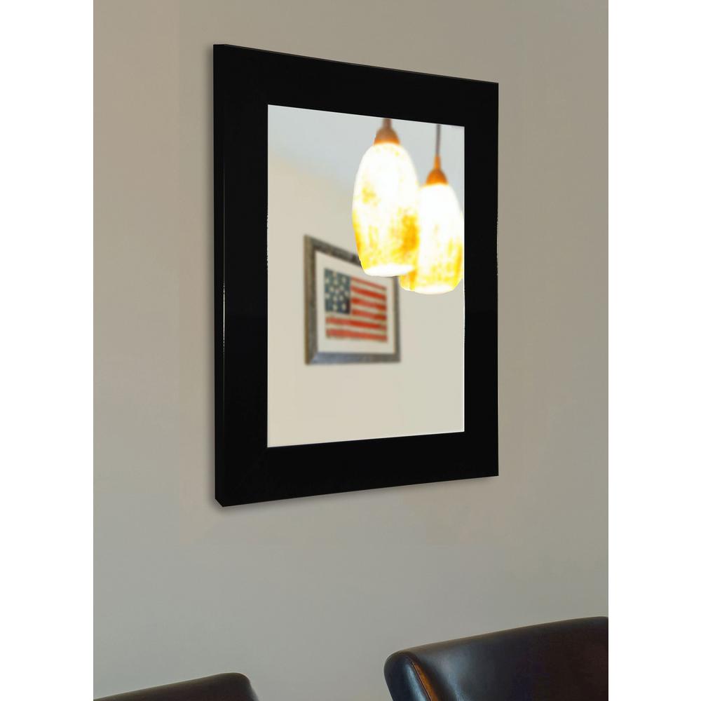 40 In X 30 Delta Black Non Beveled Vanity Mirror V086
