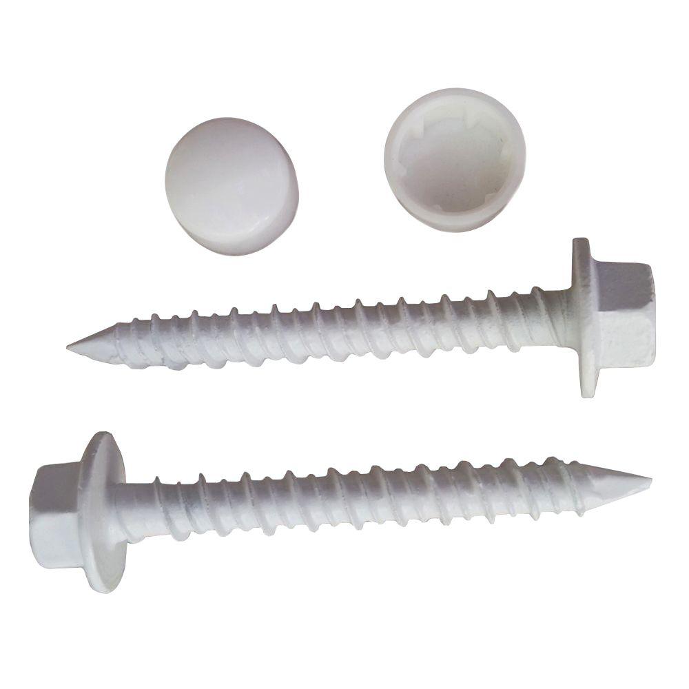 EZ Handrail 3 in. White Masonry Fastener (2Pack)EZAT225W The Home