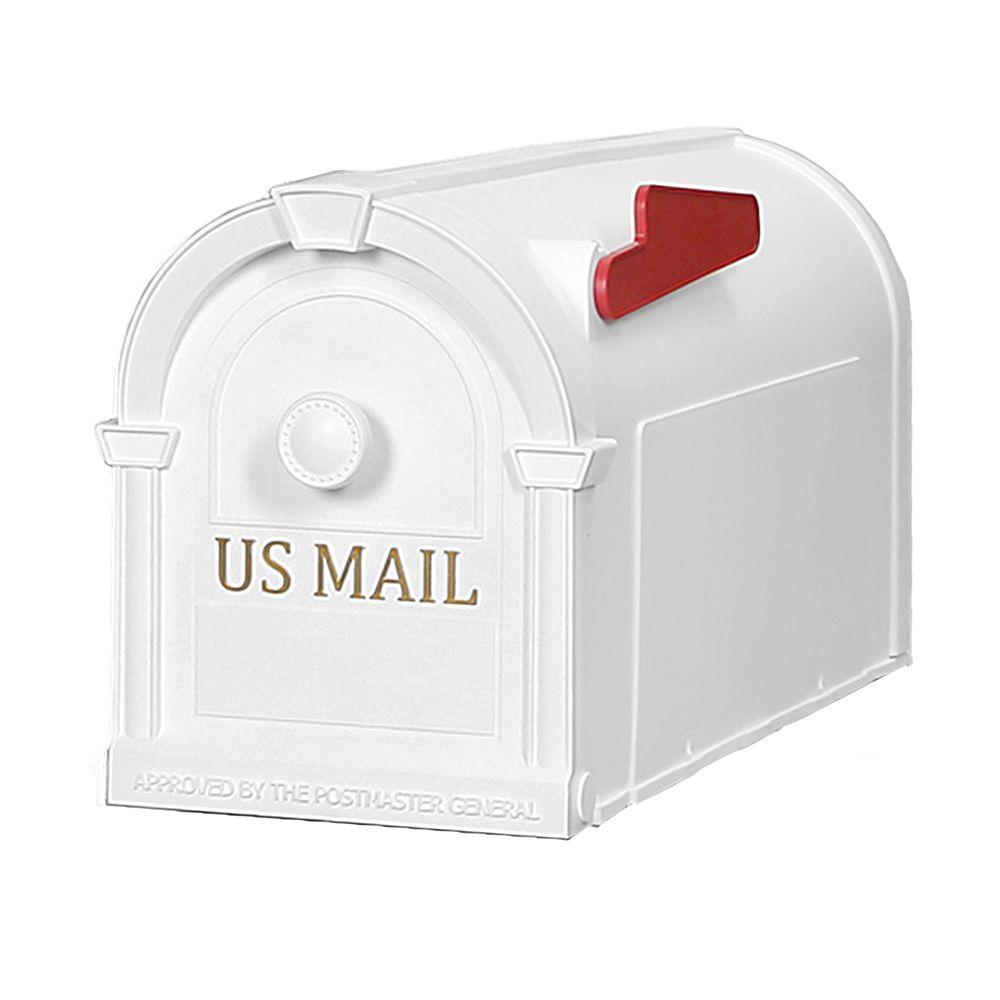 Post Mount Mailbox Bronze Large Durable Rust Dent Resistant With Gold Lettering