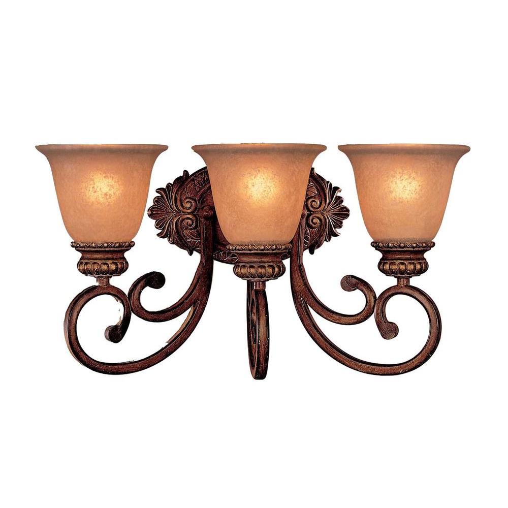 Minka Lavery Belcaro 3-Light Walnut Bath Light-5943-126 - The Home Depot