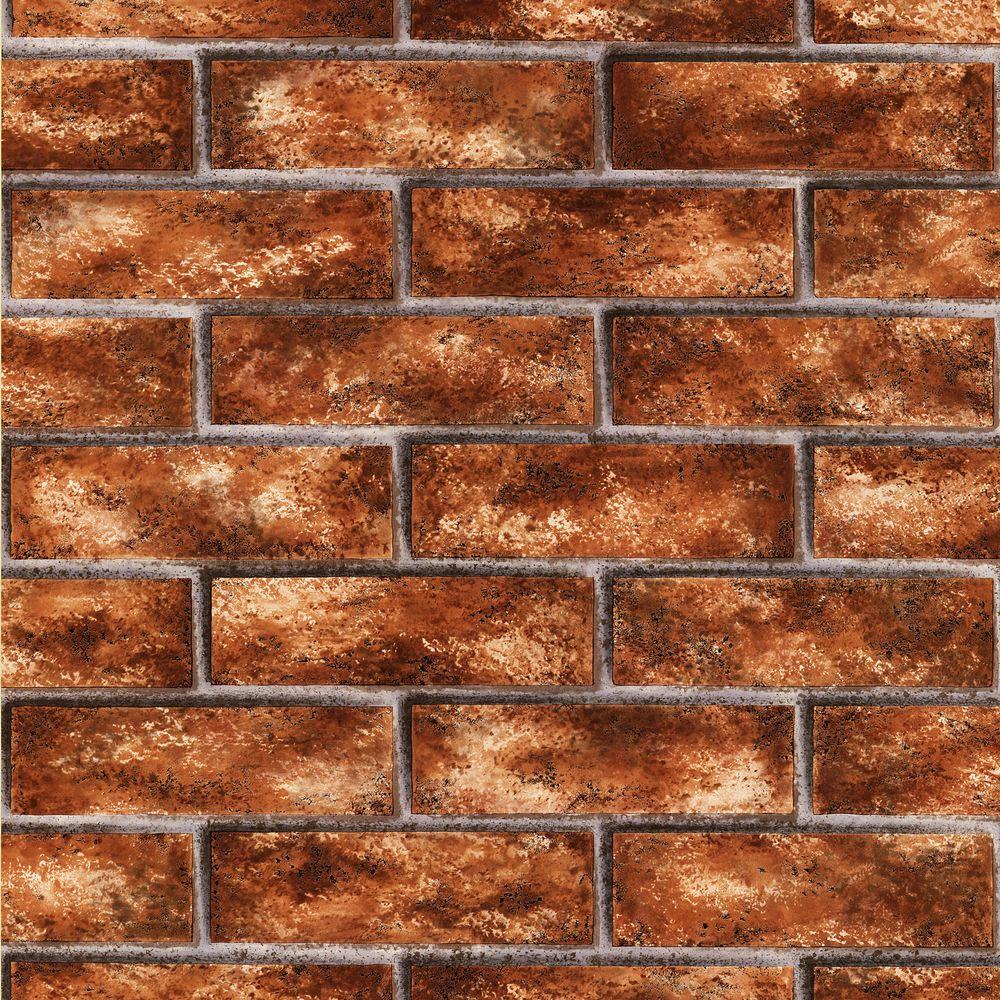 Brewster Urbania Brick Red Brick Texture Vinyl Peelable Wallpaper Covers 56 Sq Ft 412 The Home Depot