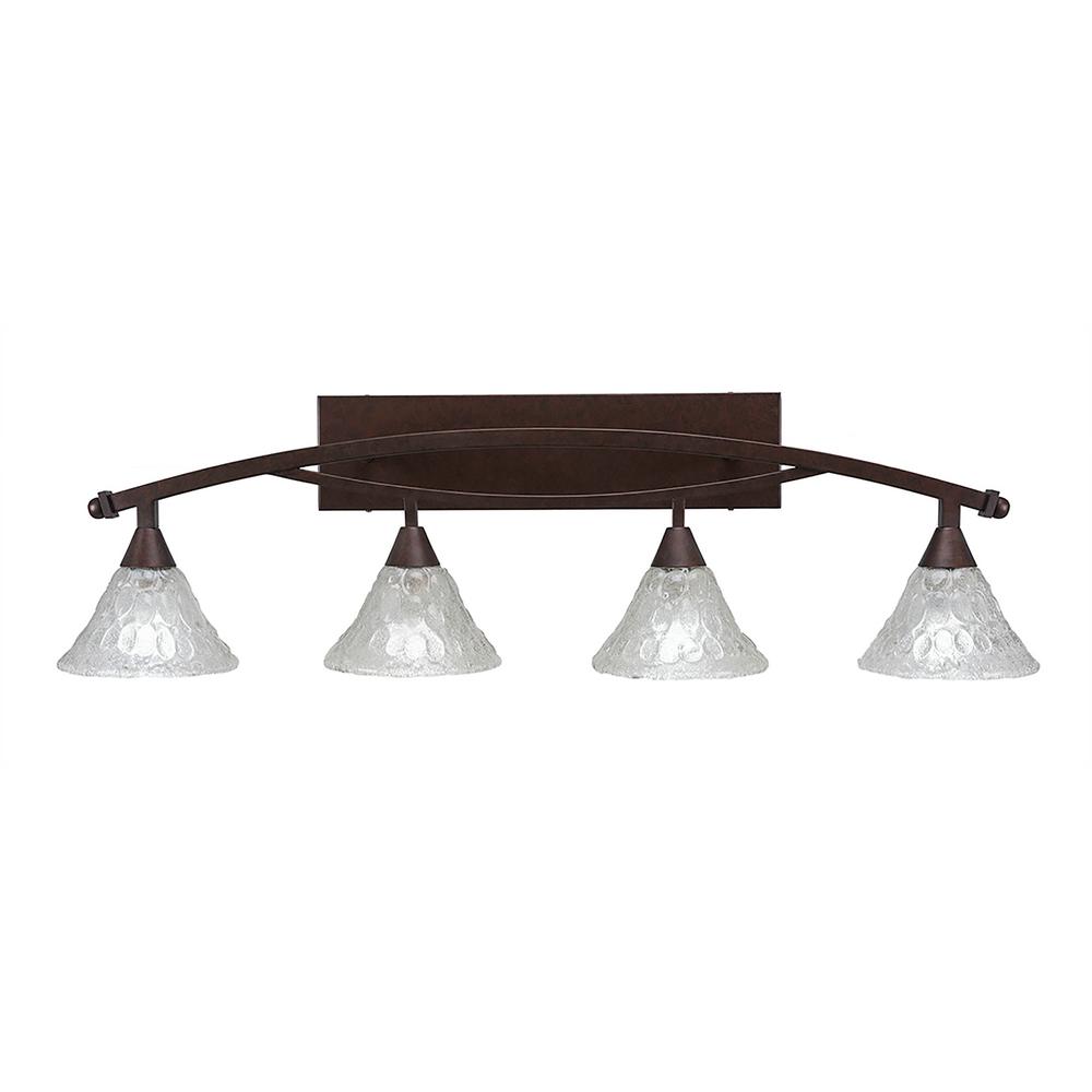 Filament Design 4 Light 20 In Bronze Vanity With 7 Italian Bubble Glass