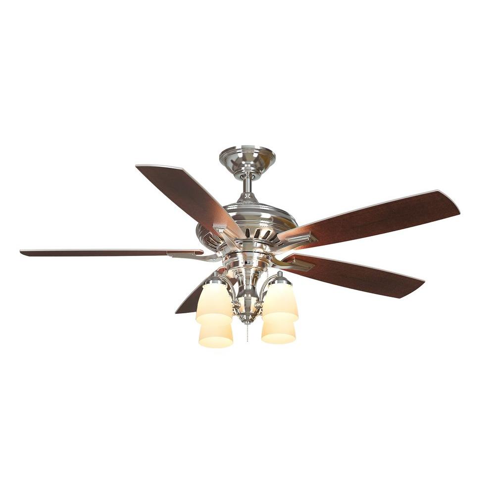 Illumine Agro 52 In Polished Nickel Indoor Ceiling Fan Cli