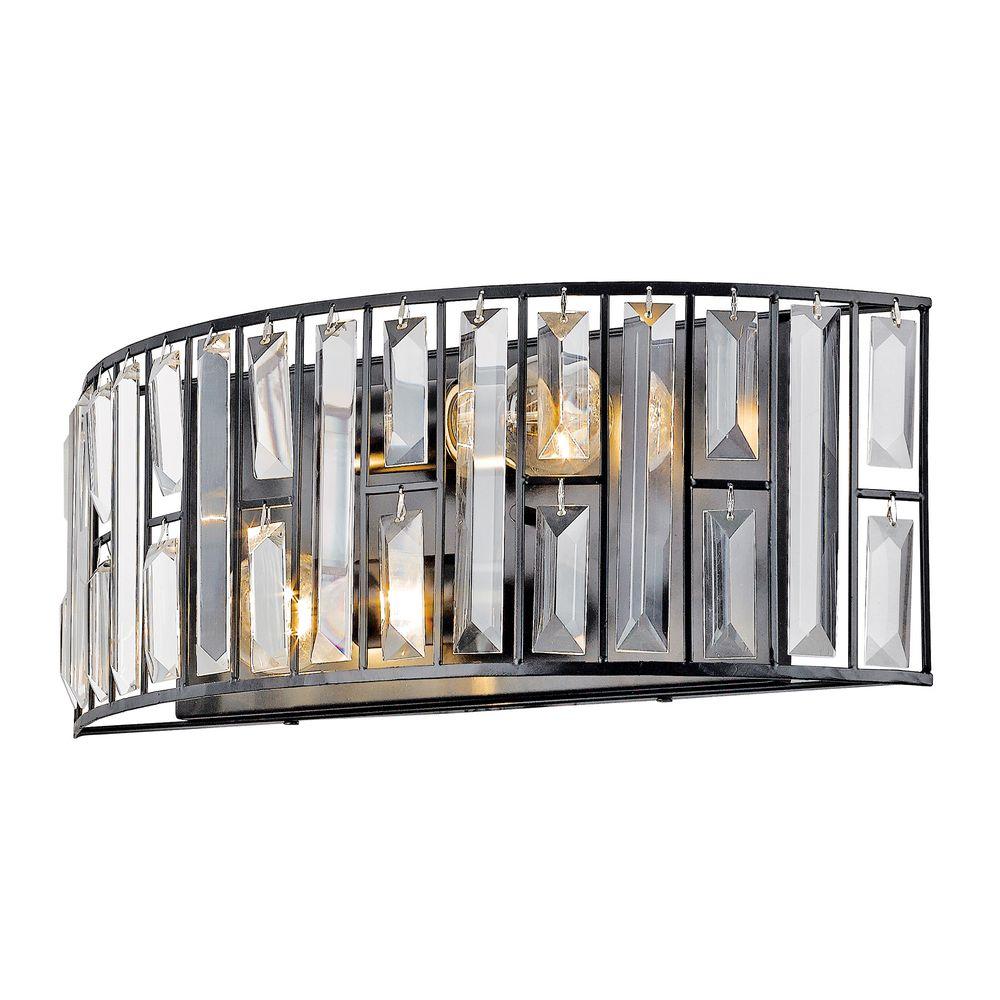 Filament Design Brno 2Light Black SconceCLIACG378246 The Home Depot