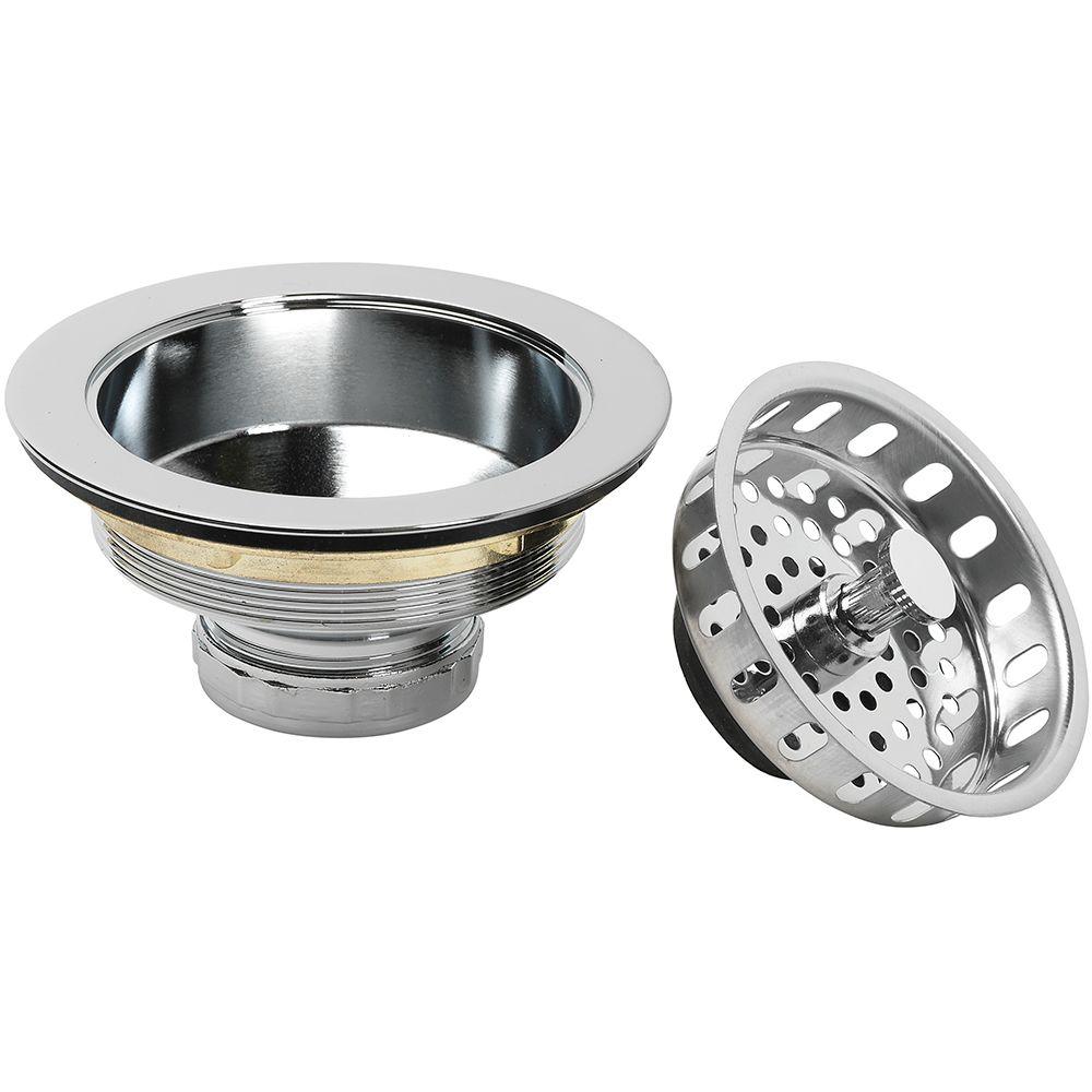 Glacier Bay Cast Brass Kitchen Sink Strainer In Chrome