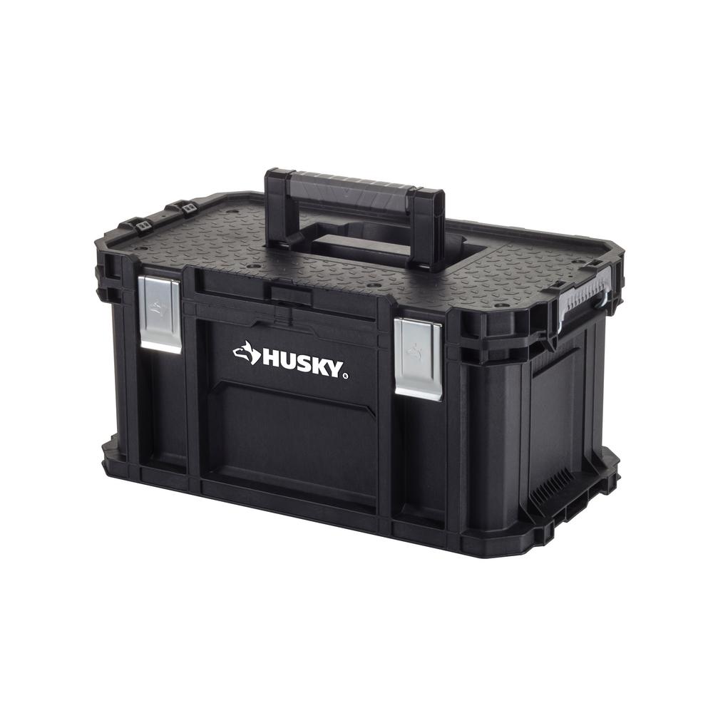 Husky Connect Stackable Tool Box Removable Tray Tools Storage Organizer