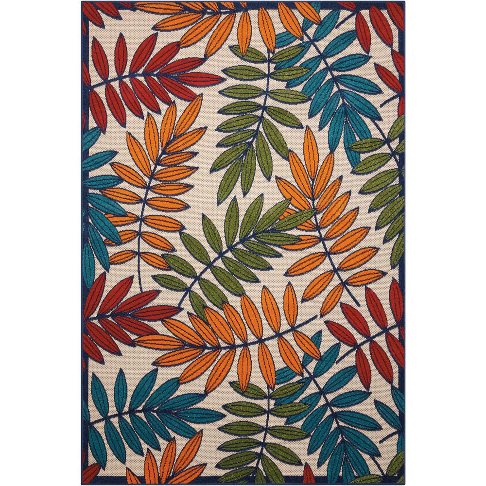 Nourison Aloha Multi 5 Ft X 7 Indoor Outdoor Area Rug 376626 Indoor Outdoor Area Rug