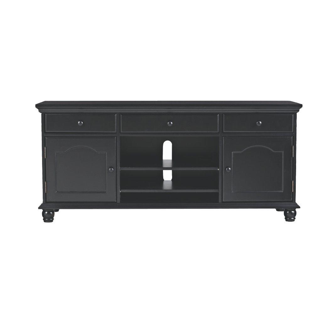 Black TV Stands Living Room Furniture The Home Depot