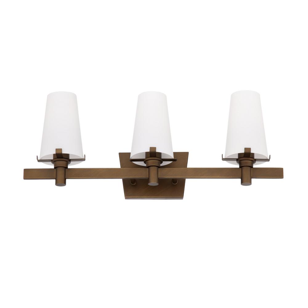 Designers Fountain Hyde Park 3 Light Vintage Gold Interior Designers Fountain Hyde Park 3 Light Vintage Gold Interior Incandescent Bath Vanity