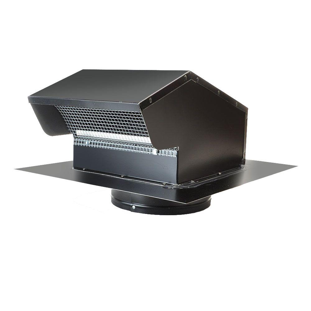 Master Flow 6 In Goose Neck Vent Roof Cap In Black GNV6BL The Home Depot   Master Flow Rooftop Venting Gnv6bl 64 1000 